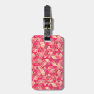 Flower geometrical pattern luggage tag