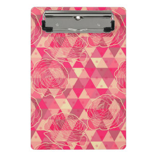 Flower geometrical pattern mini clipboard