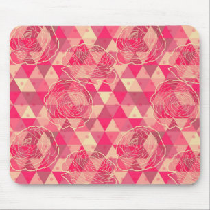 Flower geometrical pattern mouse mat