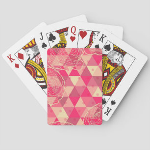 Flower geometrical pattern playing cards