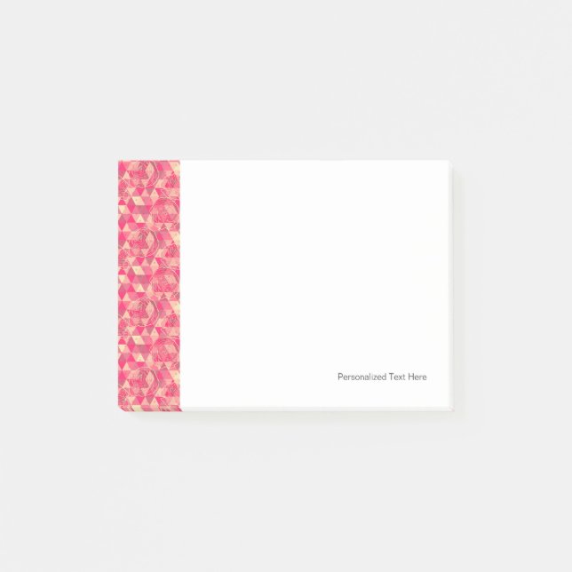 Flower geometrical pattern post-it notes (Front)