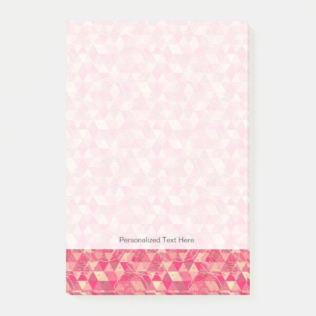 Flower geometrical pattern post-it notes (Front)