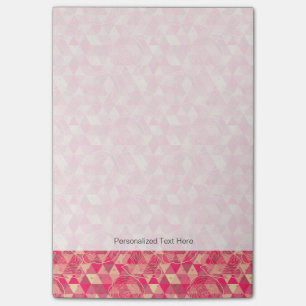 Flower geometrical pattern post-it notes