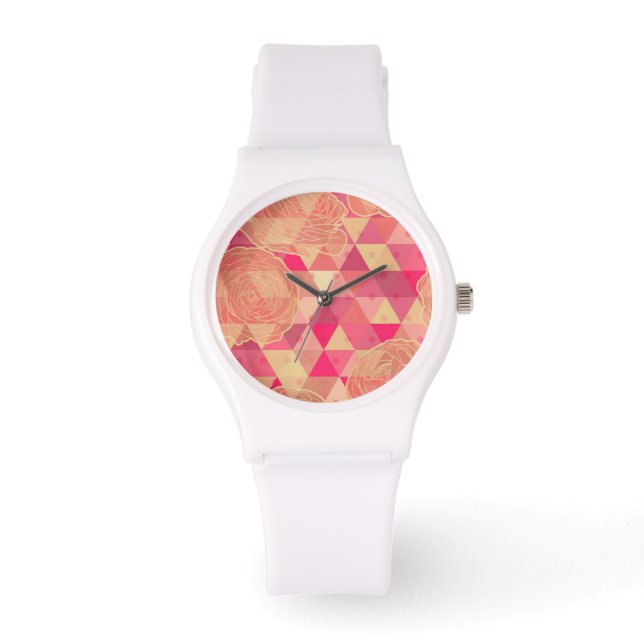 Flower geometrical pattern watch (Front)