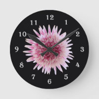 Flower Gerber Daisy Wall Clock - Pink Flower