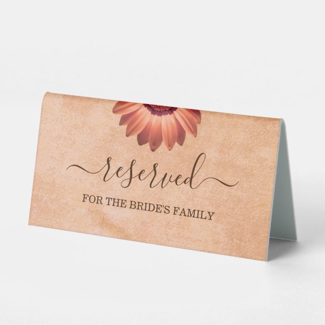 Flower Gerbera on Abstract peach Wedding (Front)