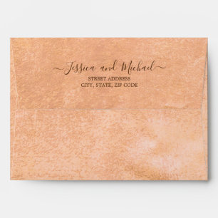  Flower Gerbera on Abstract peach Wedding Envelope