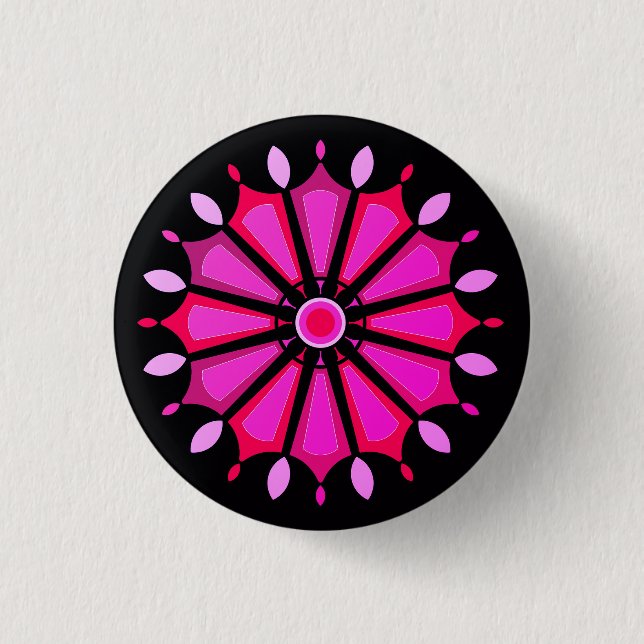flower gift 3 cm round badge (Front)