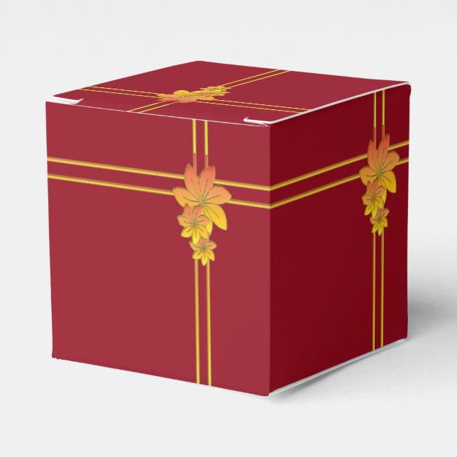 Flower Gift Favour Box (Front Side)