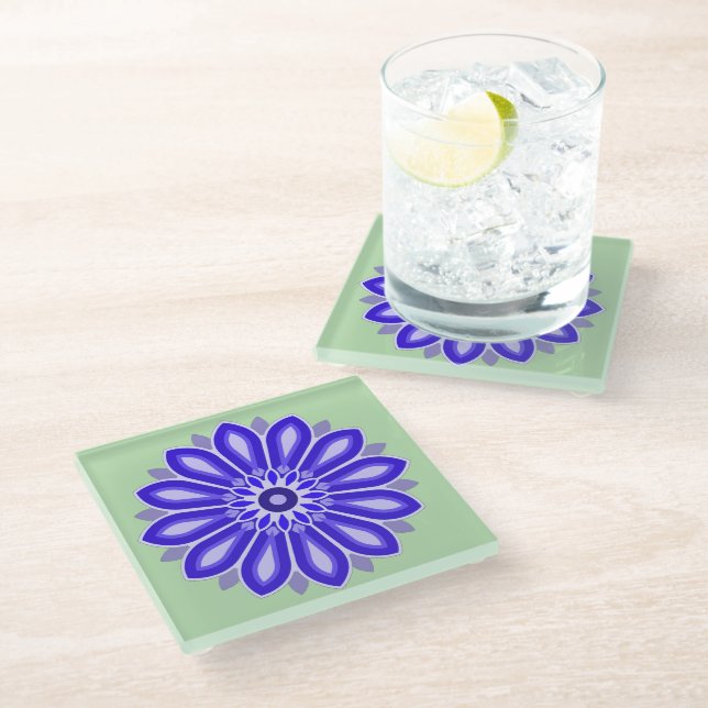 FLOWER GIFT FOR MOM DAUGHTER SISTER FRIEND TEACHER GLASS COASTER (Angled)