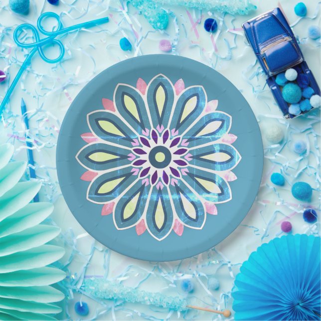 FLOWER GIFT FOR MOM DAUGHTER SISTER FRIEND TEACHER PAPER PLATE (Party)