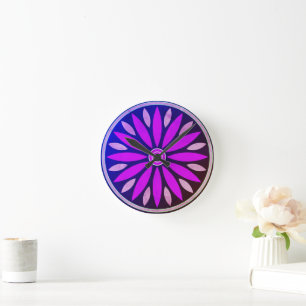 FLOWER GIFT FOR MOM DAUGHTER SISTER FRIEND TEACHER ROUND CLOCK