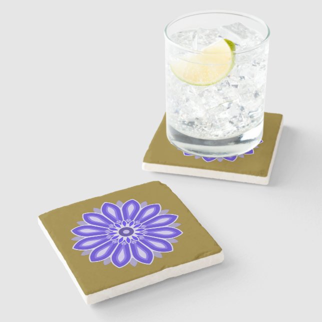 FLOWER GIFT FOR MOM DAUGHTER SISTER FRIEND TEACHER STONE COASTER (Side)