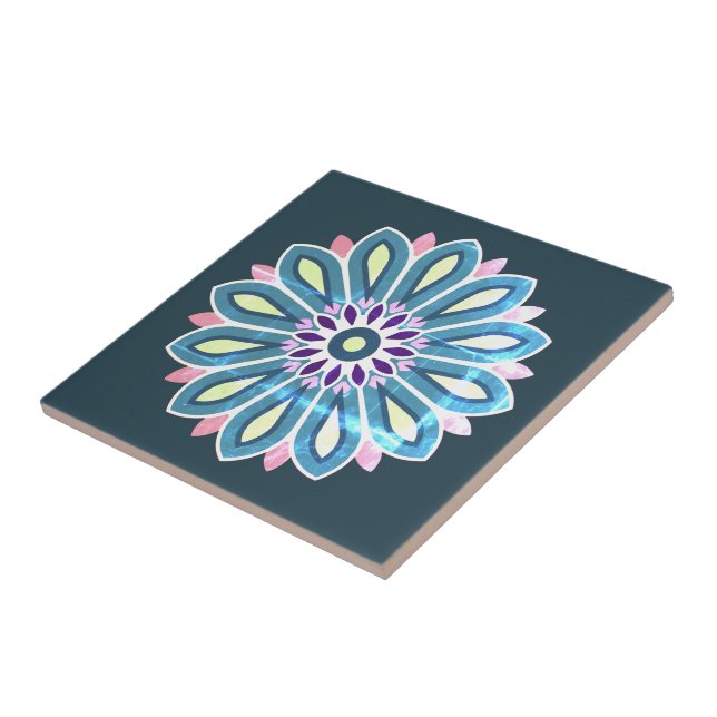 FLOWER GIFT FOR MOM DAUGHTER SISTER FRIEND TEACHER TILE (Side)