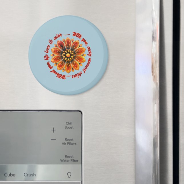 FLOWER GIFT MOM DAUGHTER SISTER TEACHER FRIEND MAGNET (In Situ (Fridge))