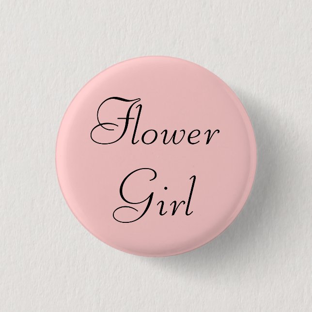Flower Girl 3 Cm Round Badge (Front)