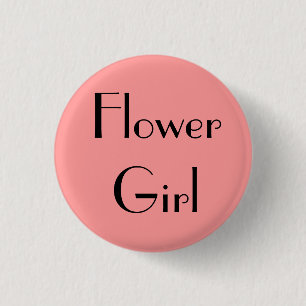 Flower Girl 3 Cm Round Badge