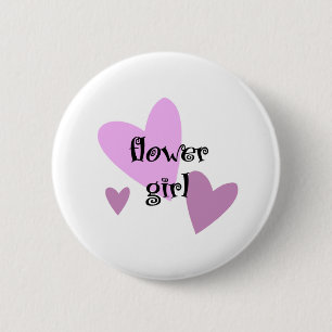 Flower Girl 6 Cm Round Badge