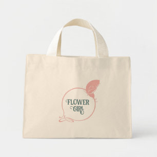 Flower Girl Art Nouveau Dusty Pink Butterfly Mini Tote Bag