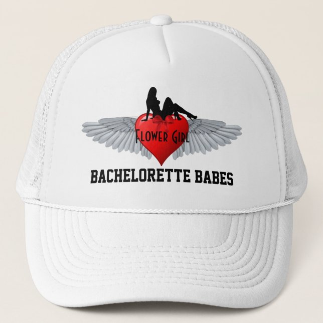 Flower girl bachelorette party trucker hat (Front)