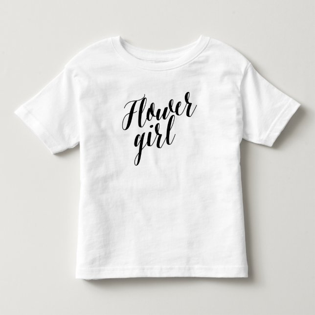 Flower Girl Black Script Shirt (Front)