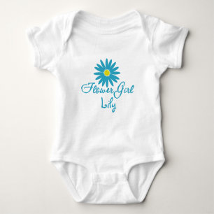 Flower Girl/ Blue Daisy Baby Bodysuit
