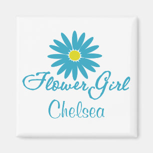 Flower Girl/ Blue Daisy Magnet