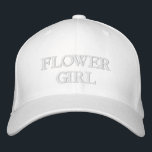 Flower Girl blush pink white Team Bride Embroidered Hat<br><div class="desc">Flower Girl blush pink white Team Bride Embroidered Baseball Cap
Available in many colours and options</div>