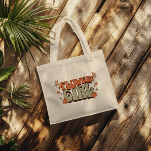 Flower Girl –Boho Retro Floral Tote Bag