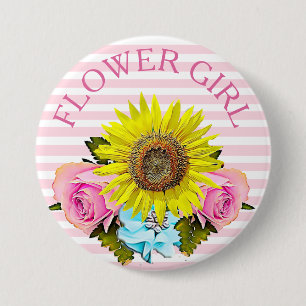 Flower Girl bridal shower button
