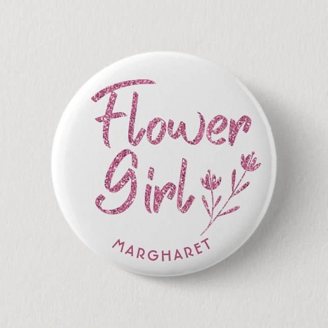 Flower Girl Bridal Shower pin (Front)