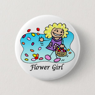 Flower Girl Button