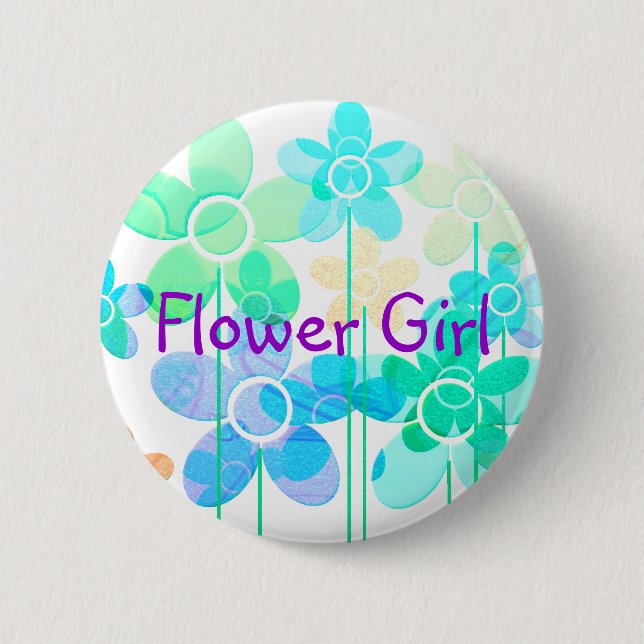 Flower Girl button pin (Front)