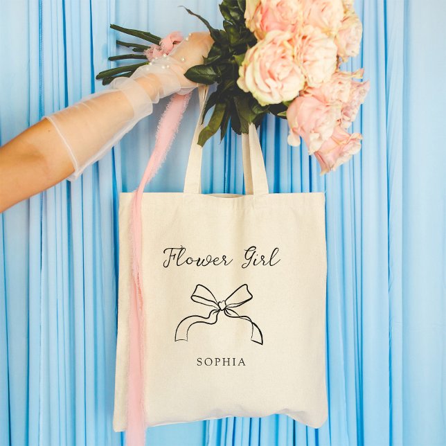 Flower Girl | Choose any Colour Coquette Bow Tote Bag (Creator Uploaded)