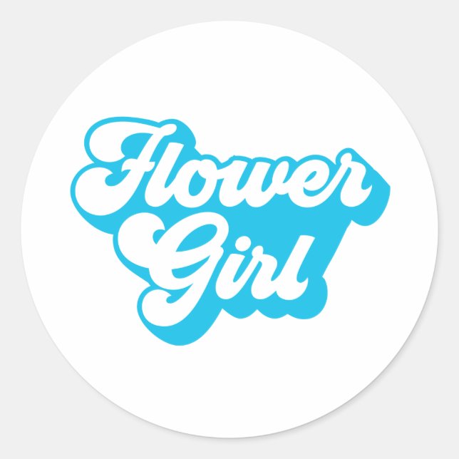 Flower Girl Classic Round Sticker (Front)