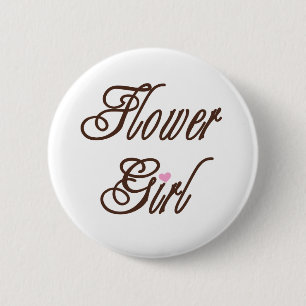 Flower Girl Classy Browns 6 Cm Round Badge