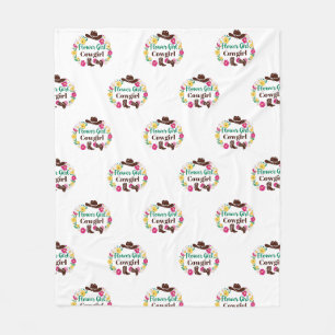Flower Girl Cowgirl Fleece Blanket