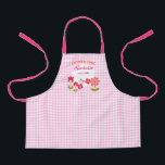 Flower Girl Cute Floral Personalised Apron<br><div class="desc">Pretty girly cute  flowers and whimsical butterfly in tones of pink,  orange,  green and white. So easy to customise with your flower girls name in lovely script handwriting. Ideal for keeping those special wedding day dresses clean.</div>