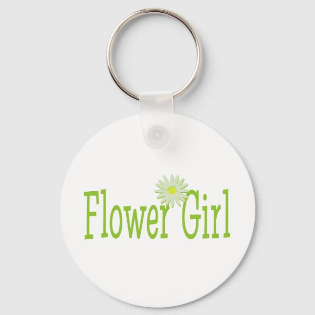 Flower girl/ Daisy theme Key Ring (Front)