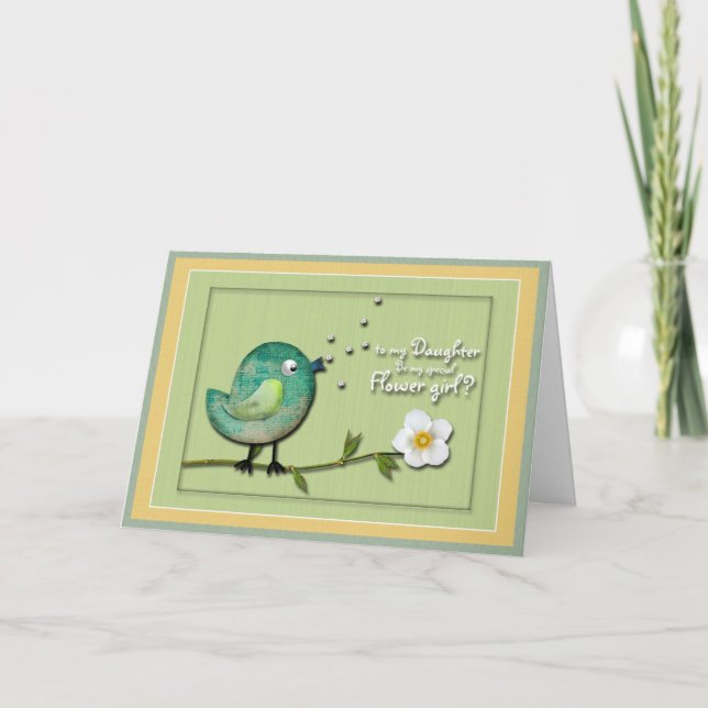 Flower girl Daughter Invitation Request (Front)