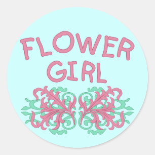 Flower Girl Design #2 Classic Round Sticker