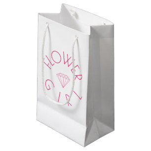 Flower Girl Diamond Pink Small Gift Bag