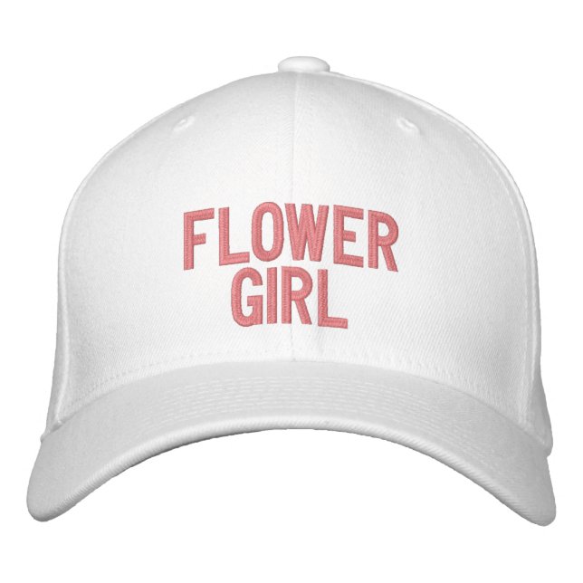 Flower Girl Embroidered Hat (Front)