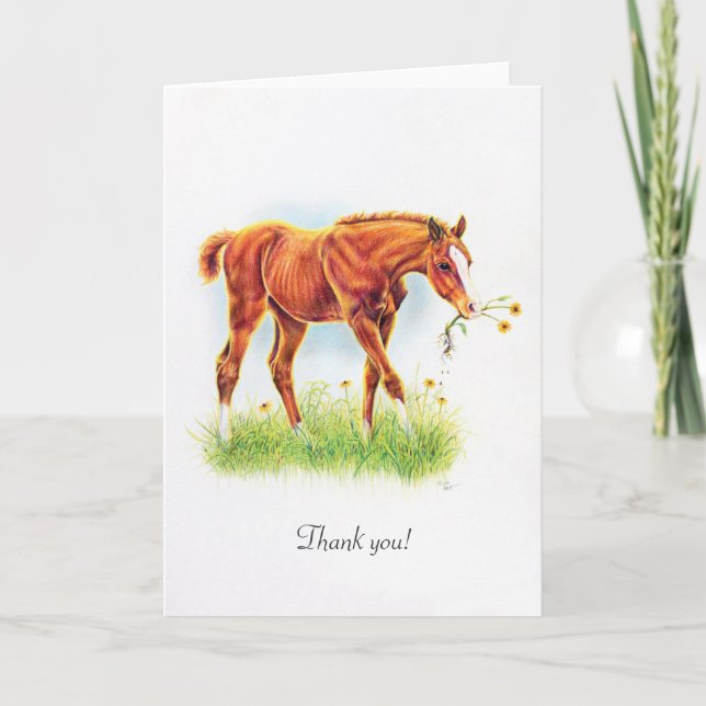 "Flower Girl" Filly Customisable Card (Front)