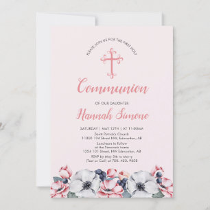 Flower, Girl   First Communion / Confirmation Invitation