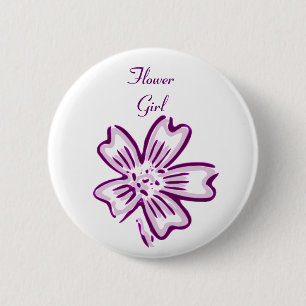 Flower Girl Flower Button