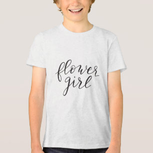 Flower Girl Funny Bridal Wedding Bride Groom Premi Tri-Blend Shirt