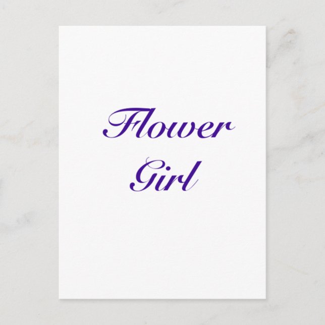 flower girl gear postcard (Front)