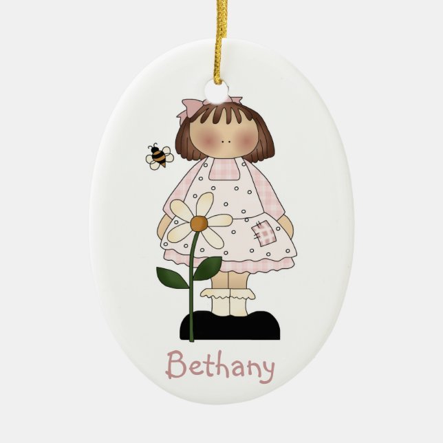 Flower Girl Gift Ornament (Front)