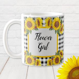 Flower Girl Gift -Personalised Sunflowers Mug